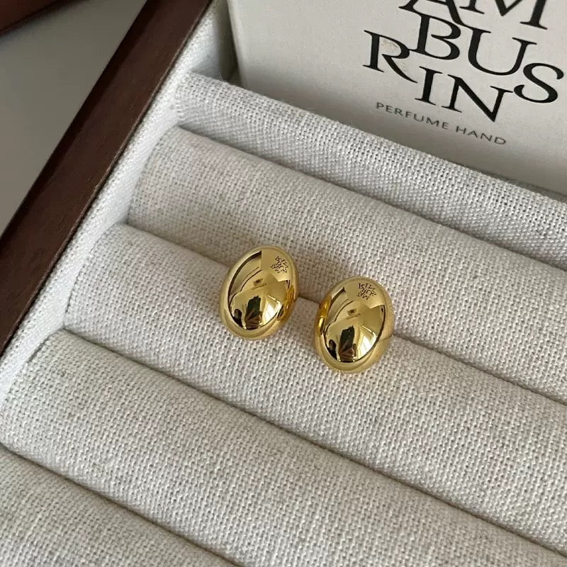 Gold Drop Studs 926Silver