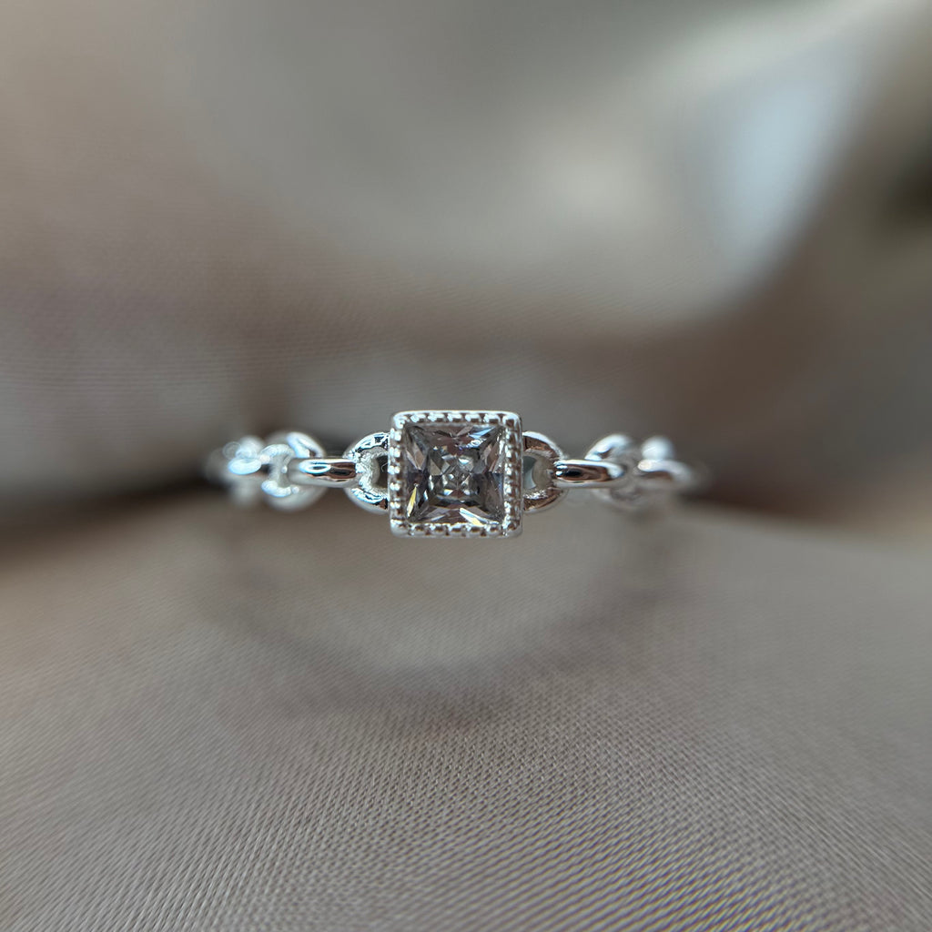 Princess Chain Ring 925Silver