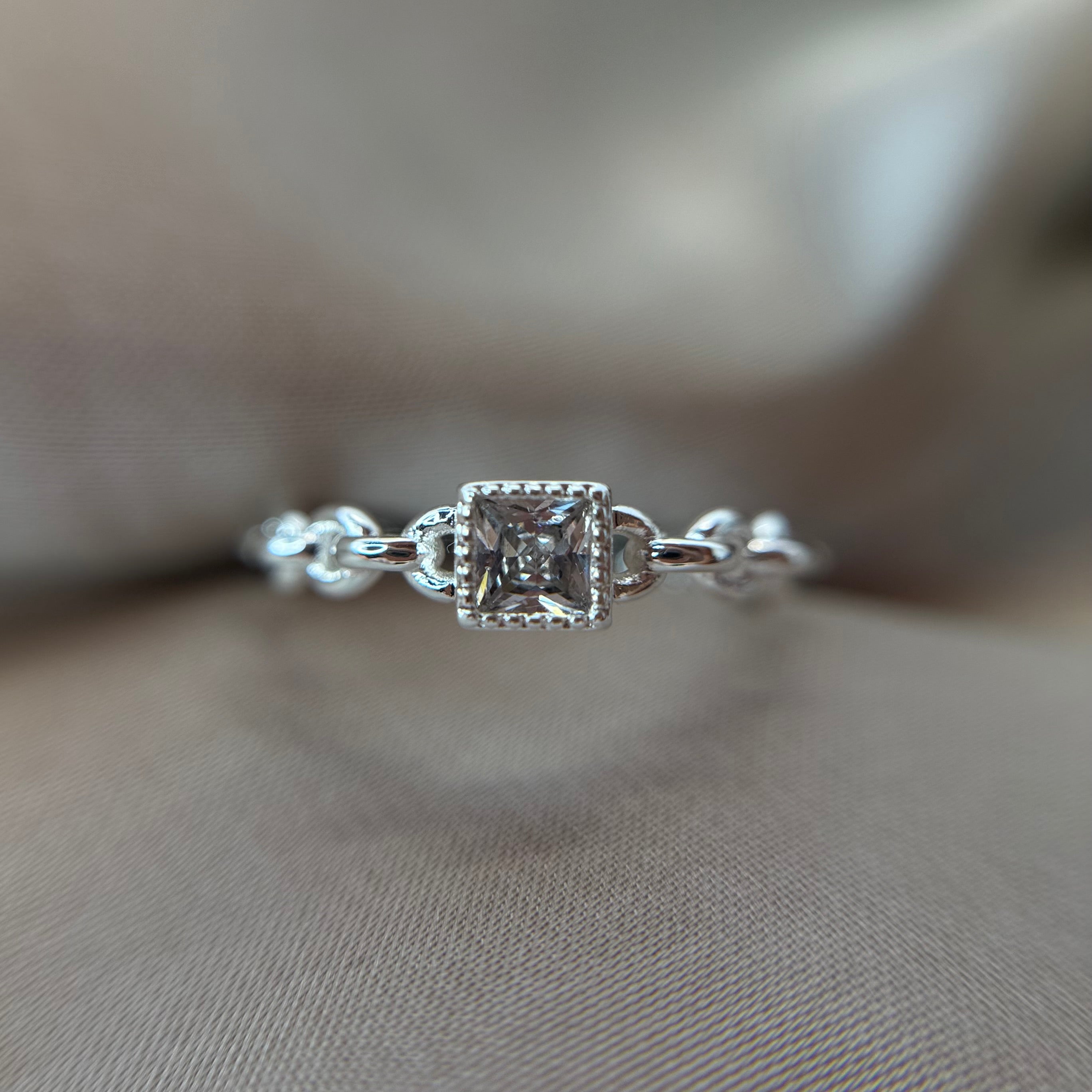 Princess Chain Ring 925Silver