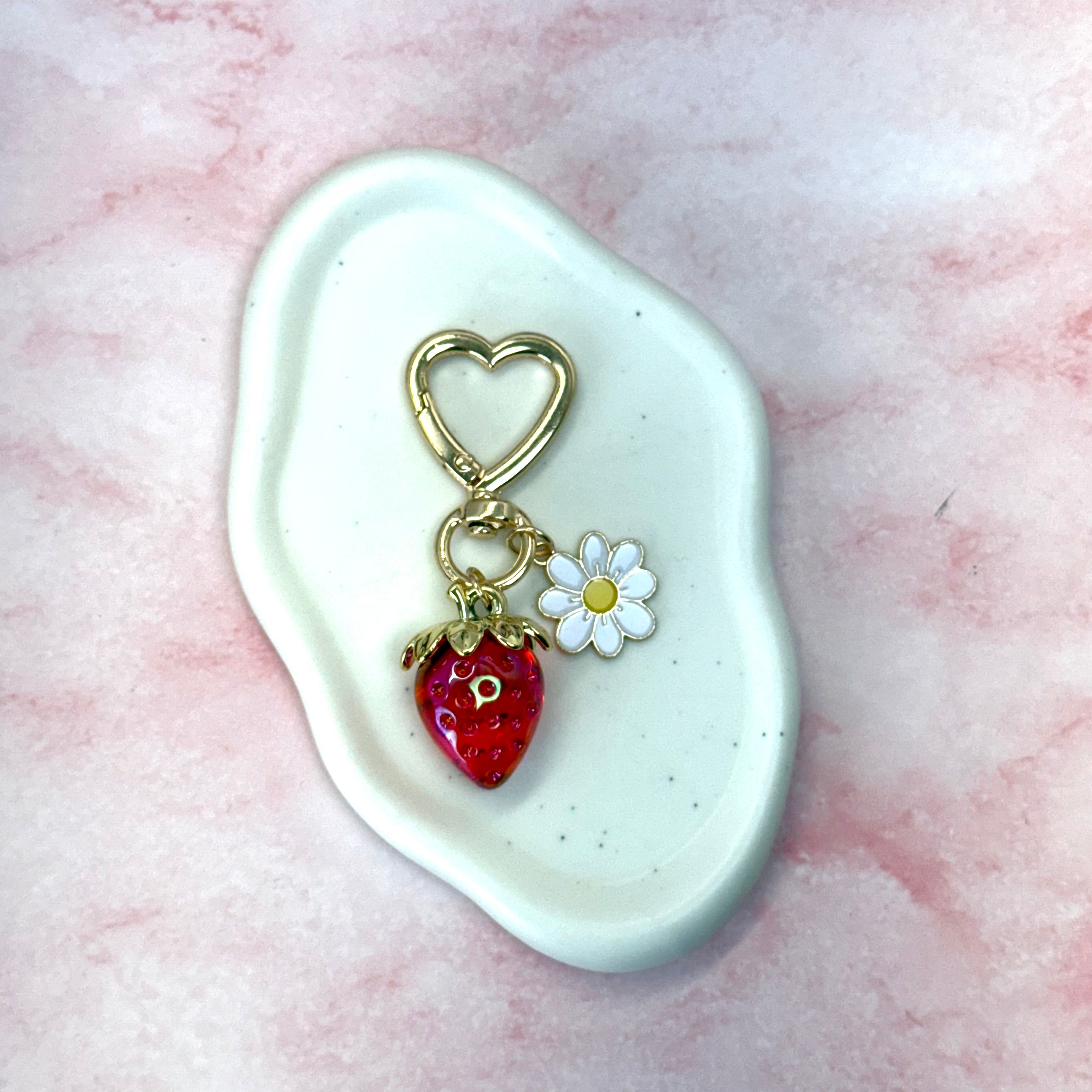 Cherry, Apple & Strawberry Bag Charms Set – Cute Keychain Accessories, Gift Ready Purse Charms