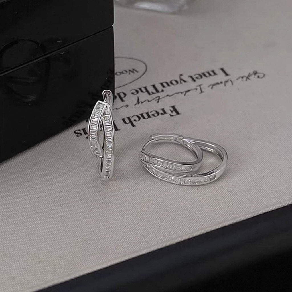 925 Sterling Silver Threader Needle Earrings – Minimalist Long Drop Design