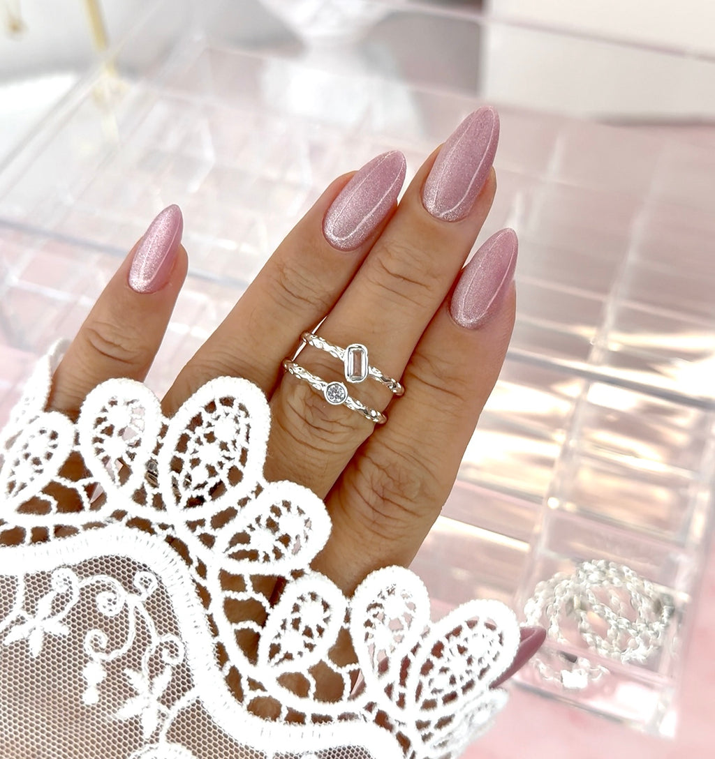 Double Crystal Ring 925Silver