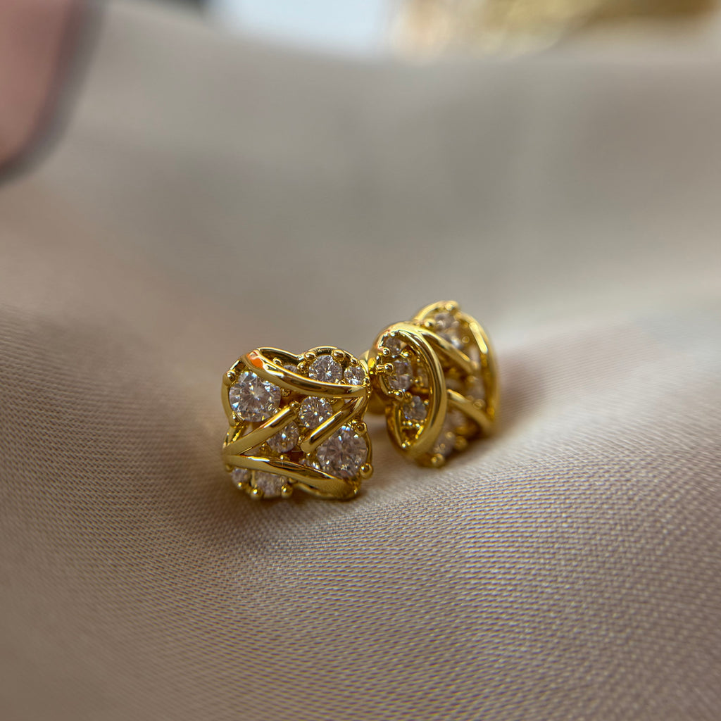 Radiant Gold Studs 18k gold-plated