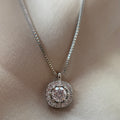 Classic Halo Necklace 925Silver