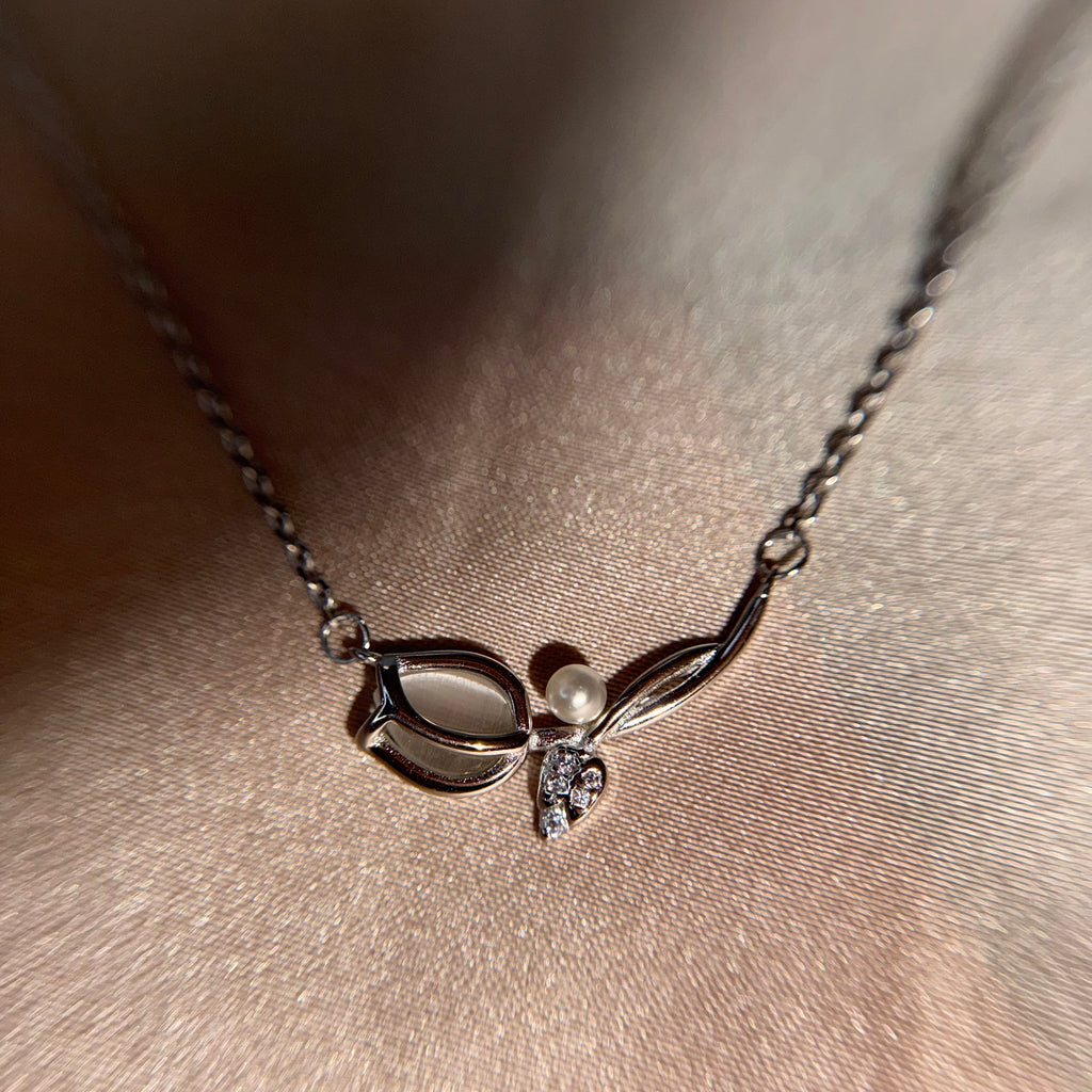 Tulip Bloom Necklace 925Silver