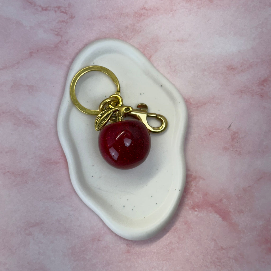 Cherry, Apple & Strawberry Bag Charms Set – Cute Keychain Accessories, Gift Ready Purse Charms