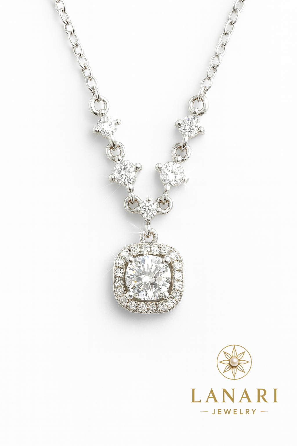 Elegance Cube Necklace 925Silver