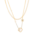 Star Pearl Necklace Gold-plated