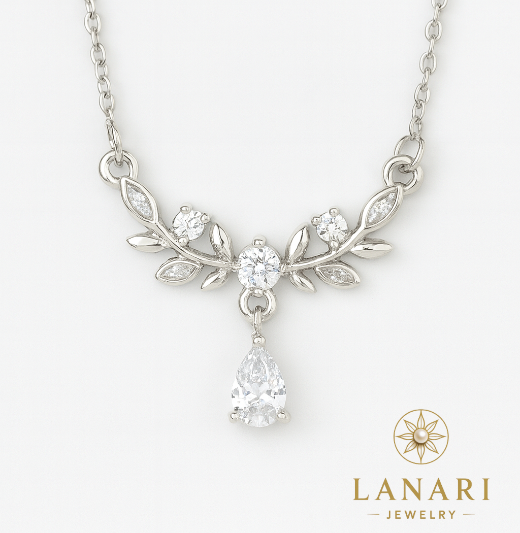 Crystal Vine Necklace 925Silver