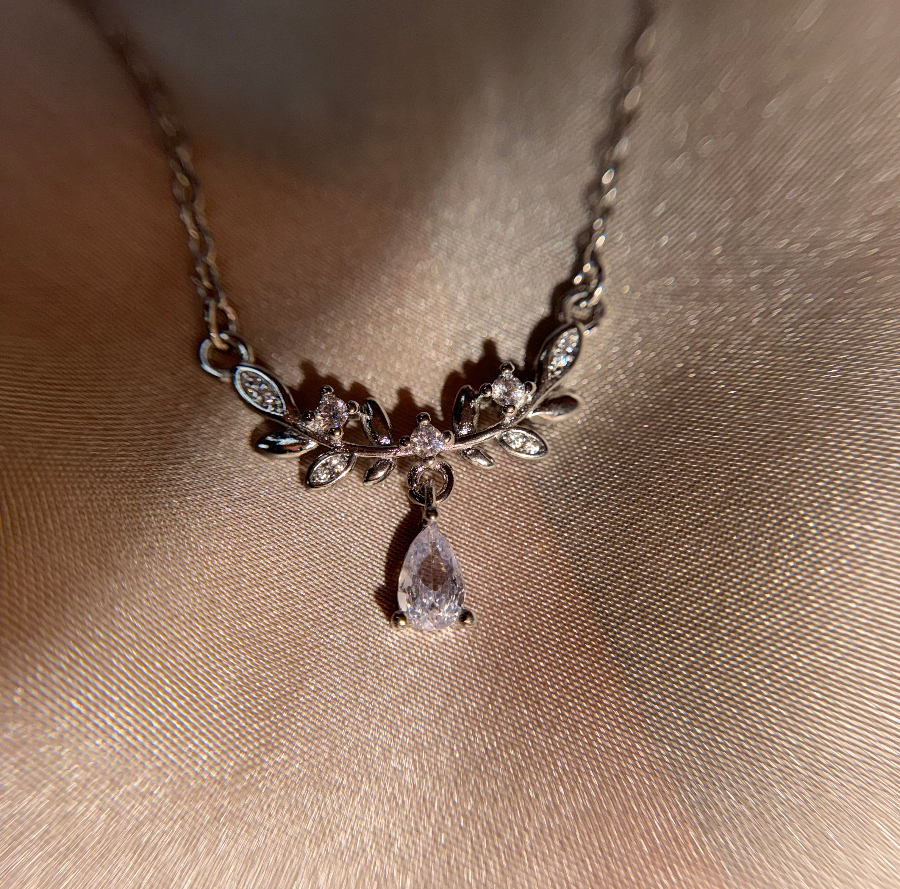 Crystal Vine Necklace 925Silver