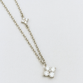 Crystal Flower Necklace 925Silver