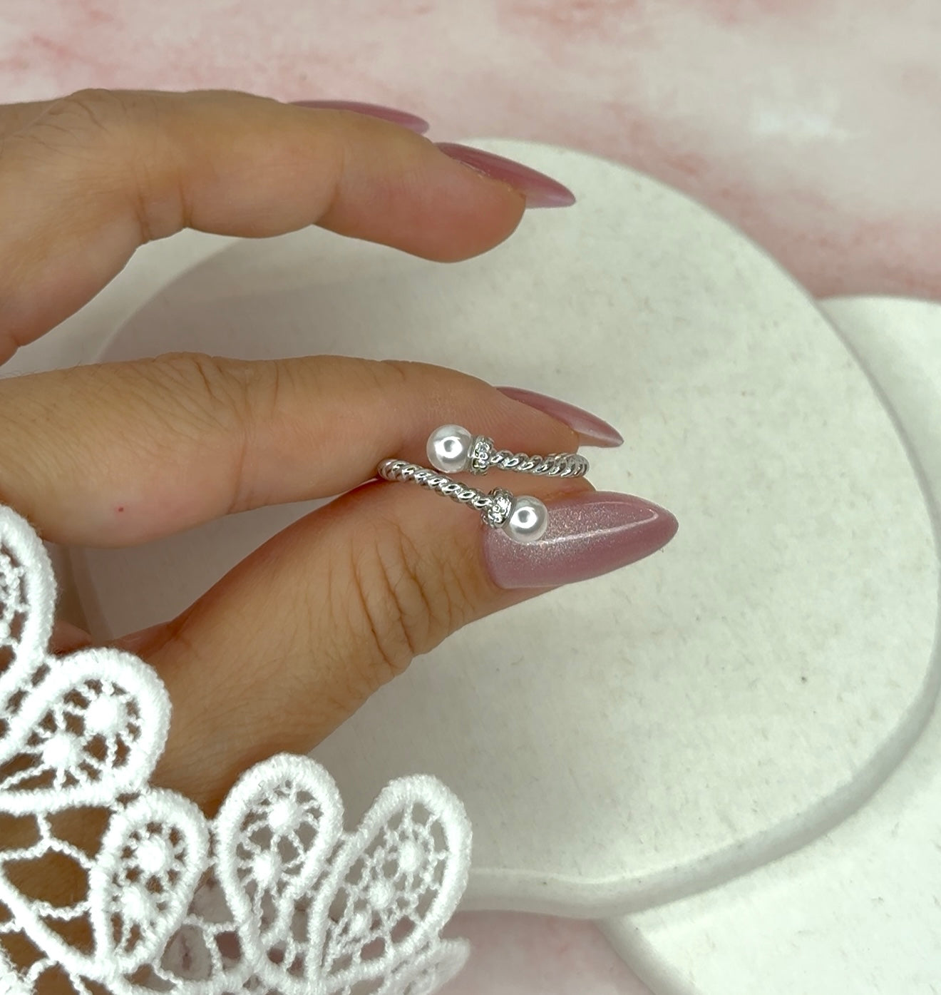 Pearl Embrace Ring 925Silver