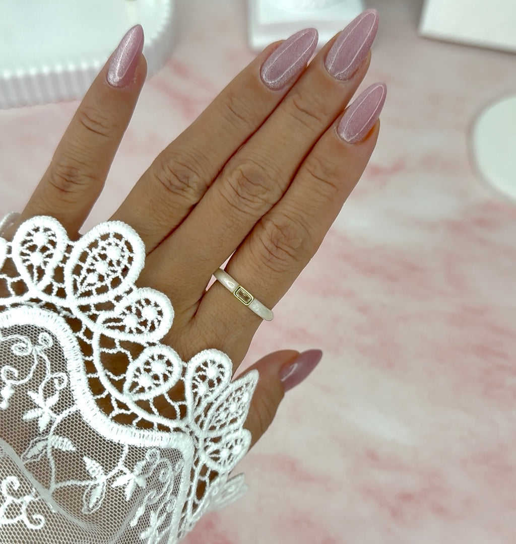 Ivory Band Ring 925Silver