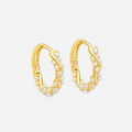 Pearl Gold Hoops