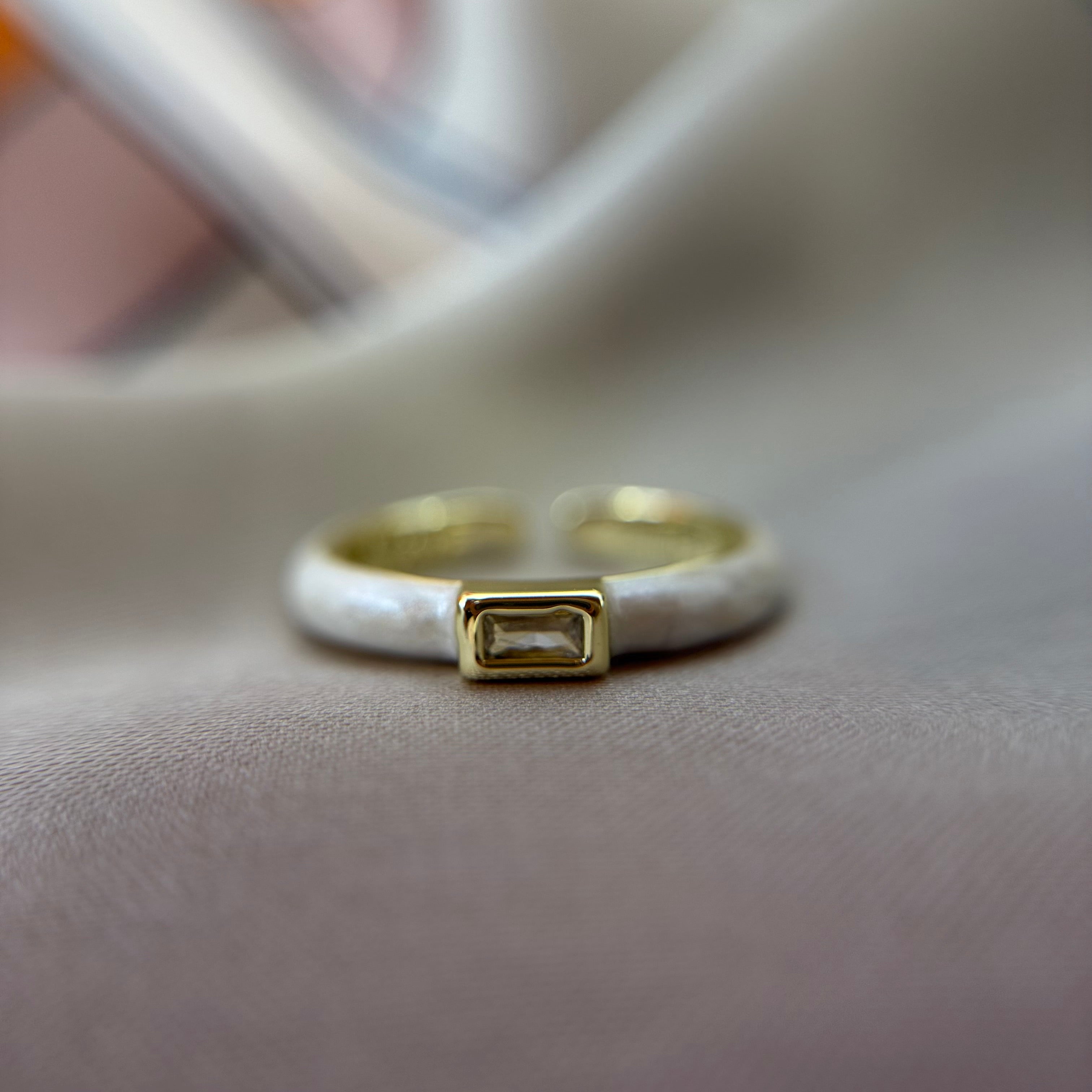 Ivory Band Ring 925Silver