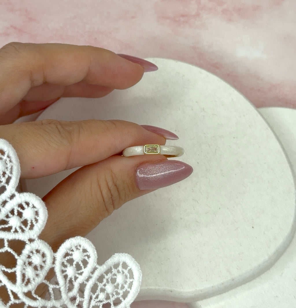 Ivory Band Ring 925Silver