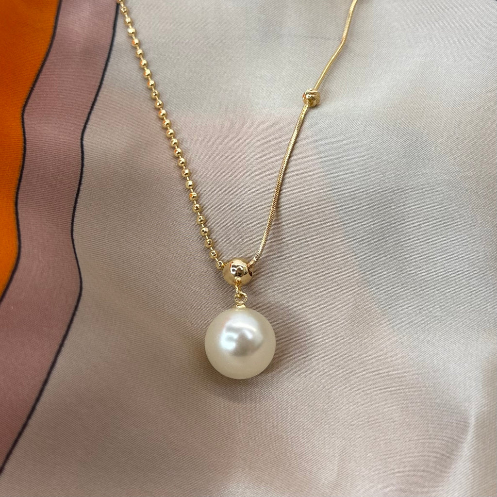 Golden Pearl Necklace Gold-plated