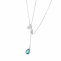 Aqua Drop Necklace 925Silver