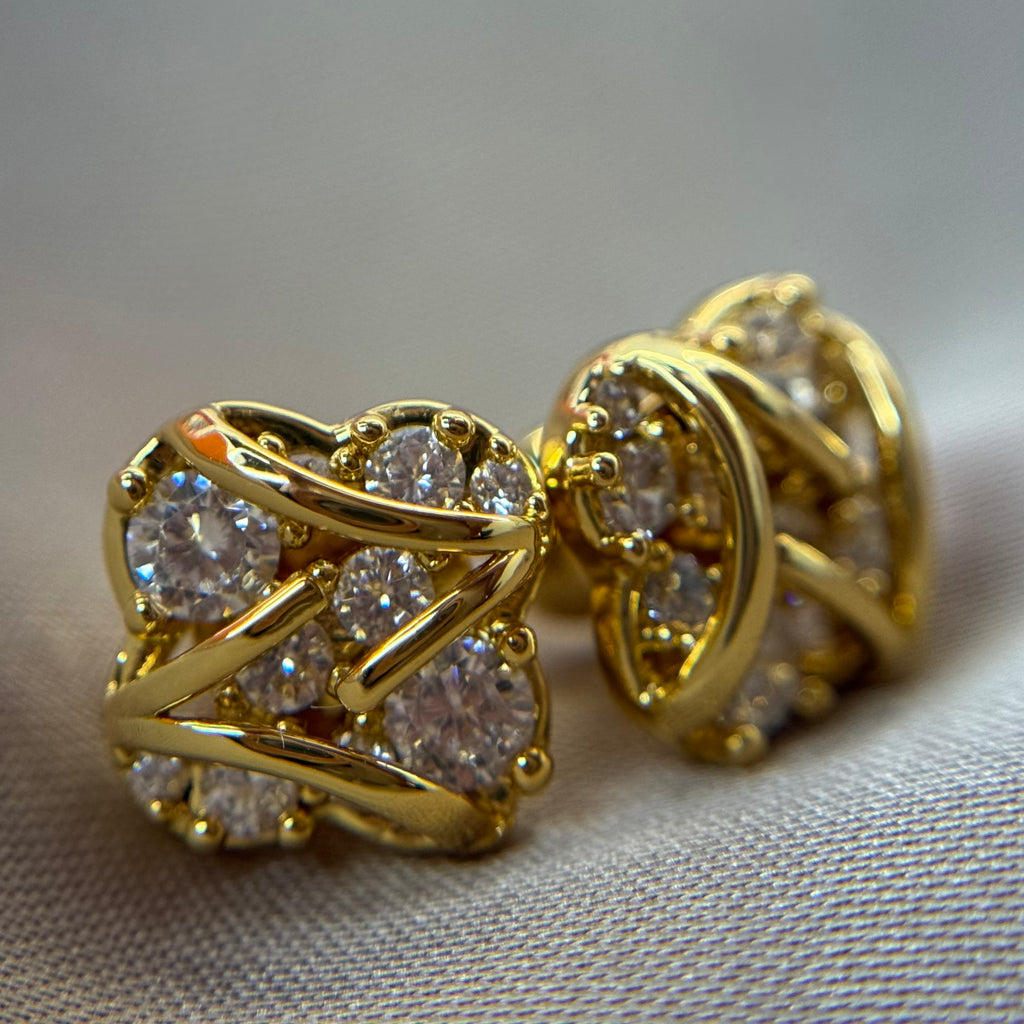 Radiant Gold Studs 18k gold-plated