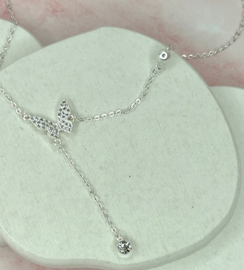 Sparkling Butterfly Necklace 925Silver